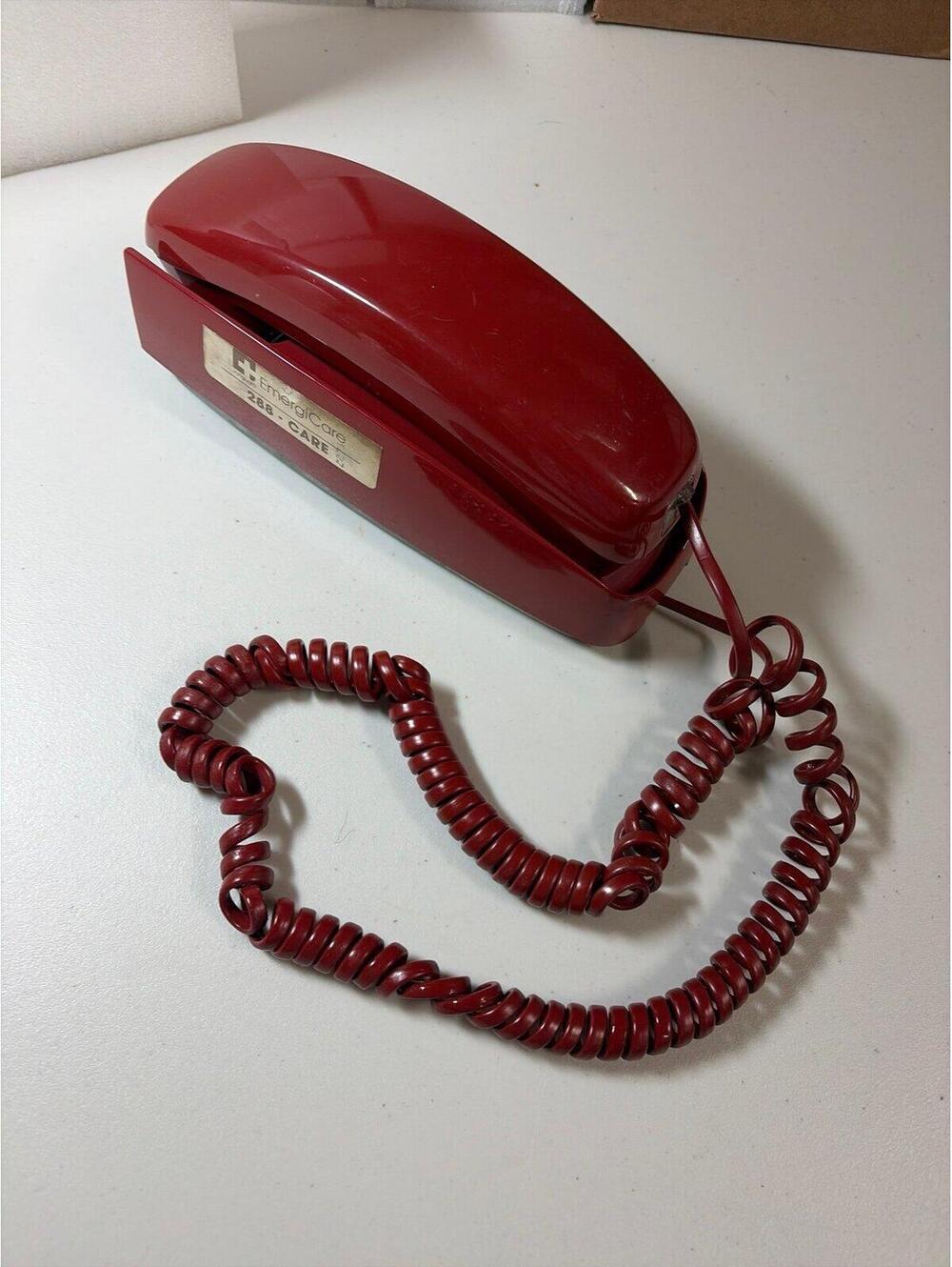 Vintage Western Electric Trimline Touch Tone Phone In Red Color Southern Bell